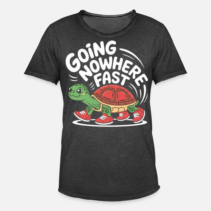 Turtle pace in style - Men's Vintage T-Shirt - washed black
