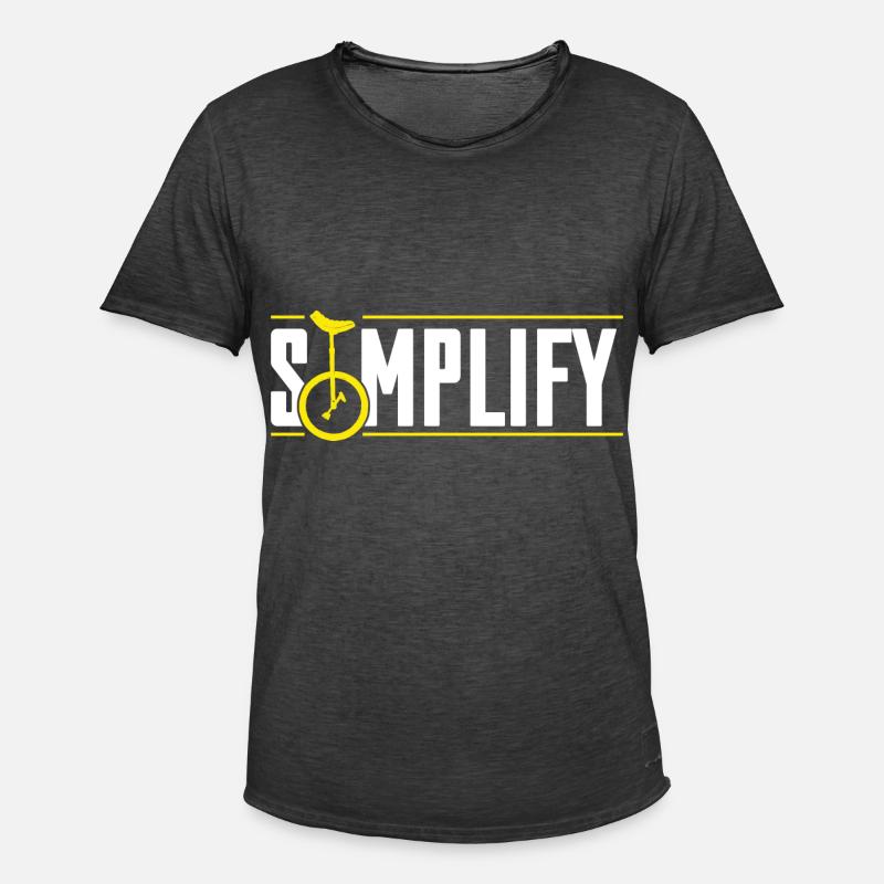 Simplify - Männer Vintage T-Shirt - Vintage Schwarz