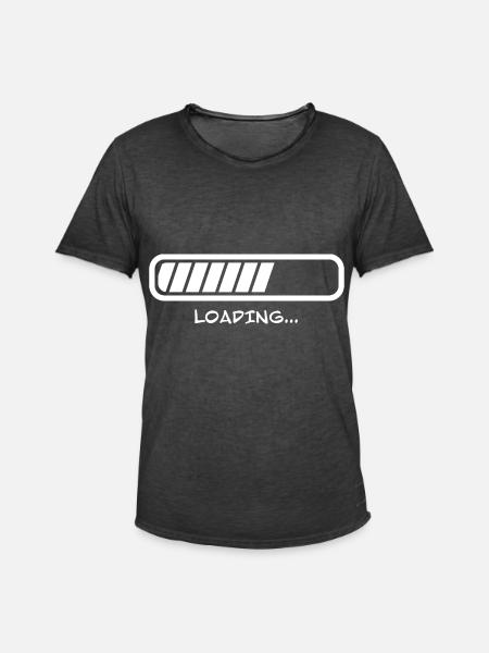 Ladebalken Aufladen Warten - Männer Vintage T-Shirt - Vintage Schwarz