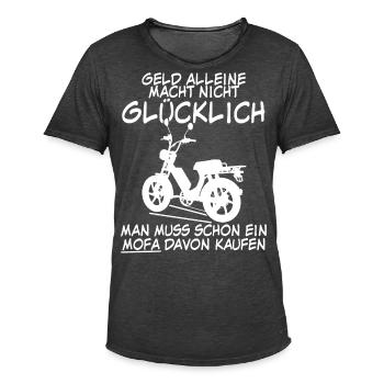 Mofa Spruch Mofafahrer Moped Witz - Männer Vintage T-Shirt - Vintage Schwarz - Vorne