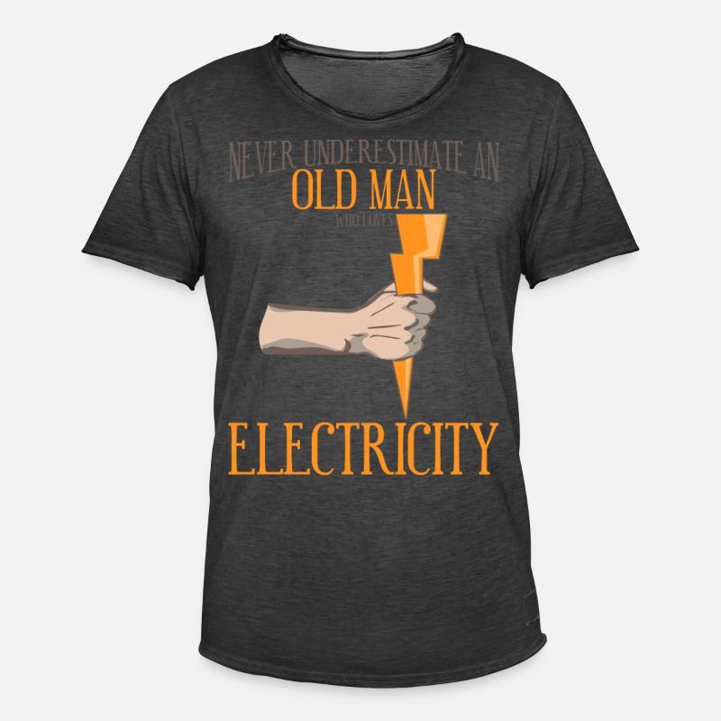 Electrician Electronics Technician Electrical Engineering - Men's Vintage T-Shirt - washed black