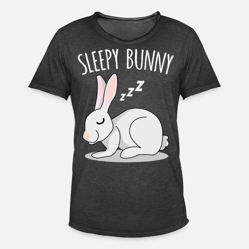 Rabbit Rabbit sleeping rabbit - Men's Vintage T-Shirt - washed black