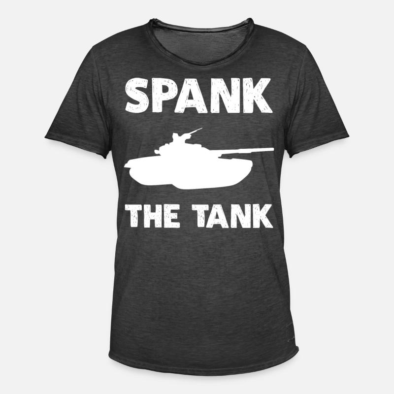 Panzer Panzerfahrer Kampfpanzer - Männer Vintage T-Shirt - Vintage Schwarz