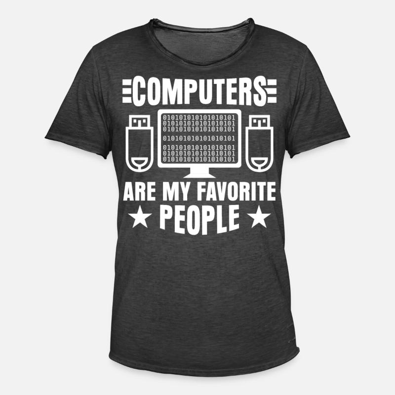 Admin Programmer Computer Scientist - Men's Vintage T-Shirt - washed black