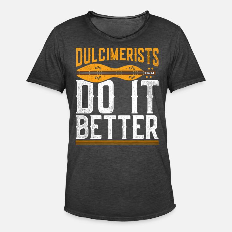 Dulcimer Dulcimerists Do It Better - Männer Vintage T-Shirt - Vintage Schwarz