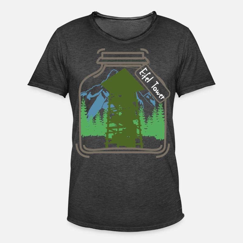 Eifel Eifel Eifel Lookout Tower - Men's Vintage T-Shirt - washed black