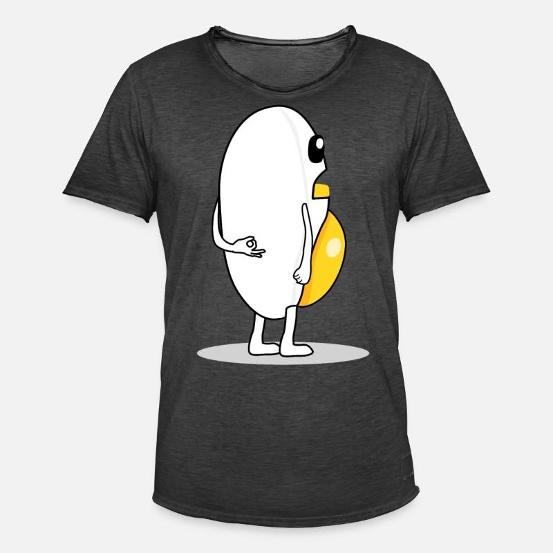 Egg Protein Circle Game Eggs - Männer Vintage T-Shirt - Vintage Schwarz
