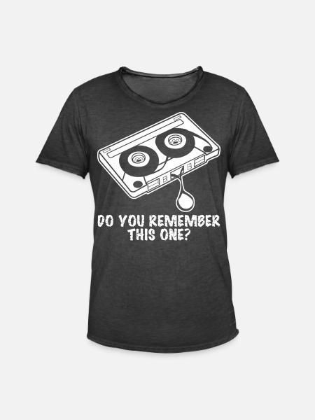 Cassette Cassettes 90s 80s - Männer Vintage T-Shirt - Vintage Schwarz