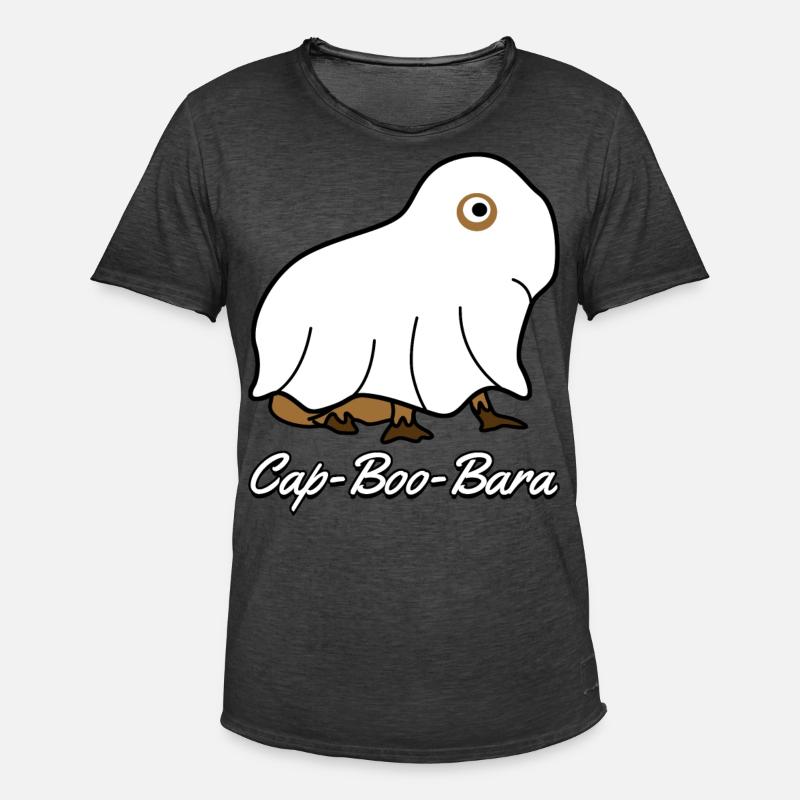 Capybaras Ghost Capybara - Männer Vintage T-Shirt - Vintage Schwarz
