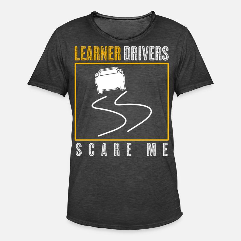 Driving Instructor Learner Driver - Men's Vintage T-Shirt - washed black