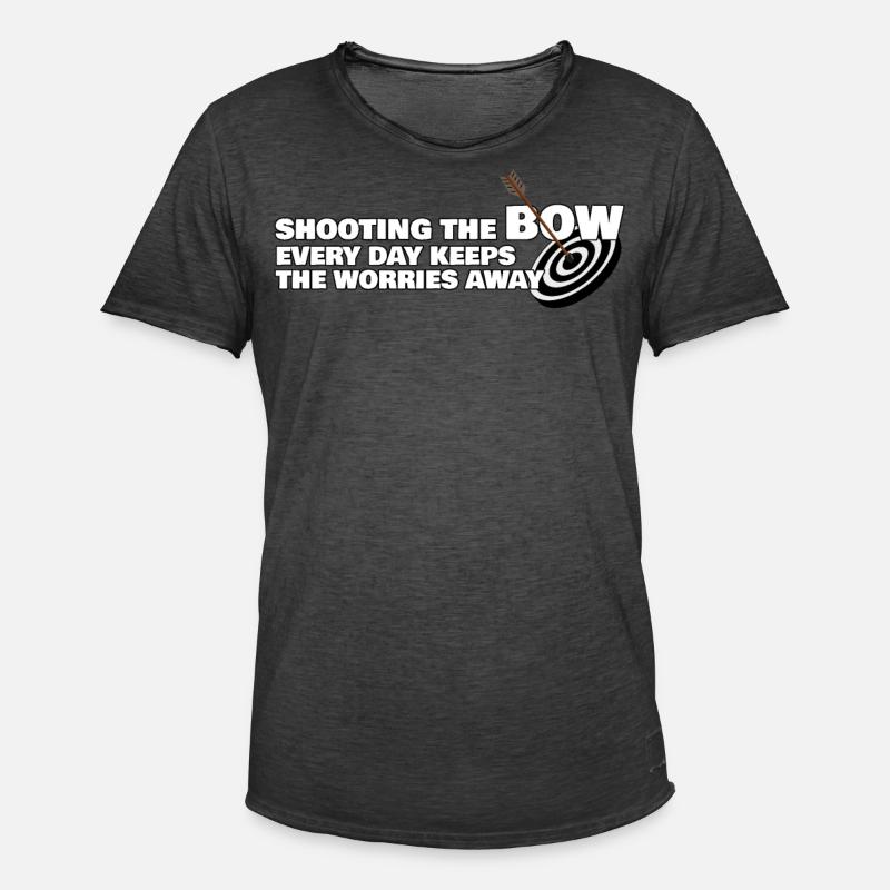 Archery long bow compound bow - Männer Vintage T-Shirt - Vintage Schwarz