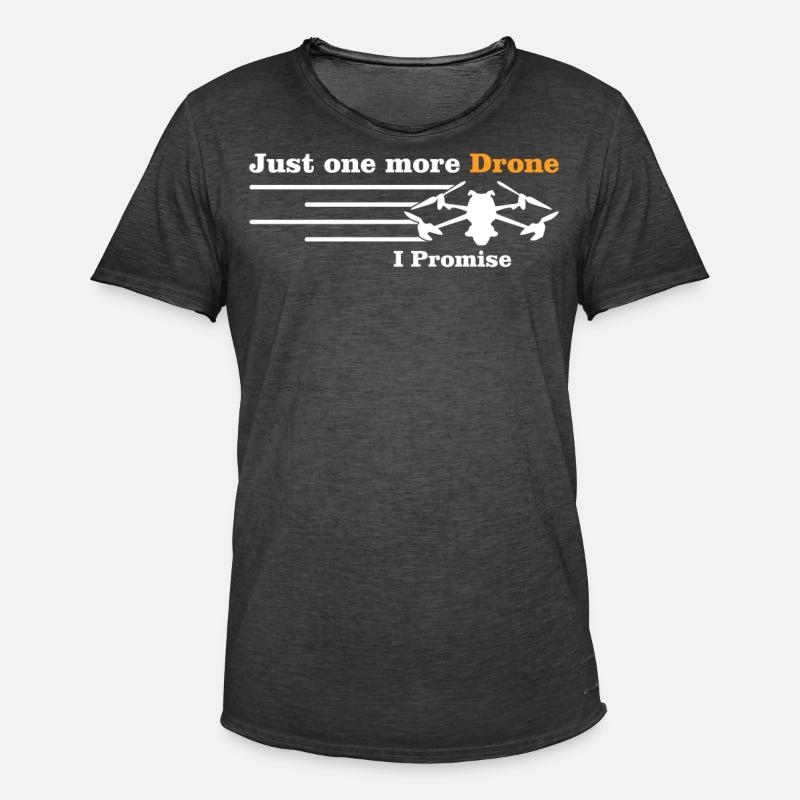 Drones Quadrocopter FPV Drone - Männer Vintage T-Shirt - Vintage Schwarz