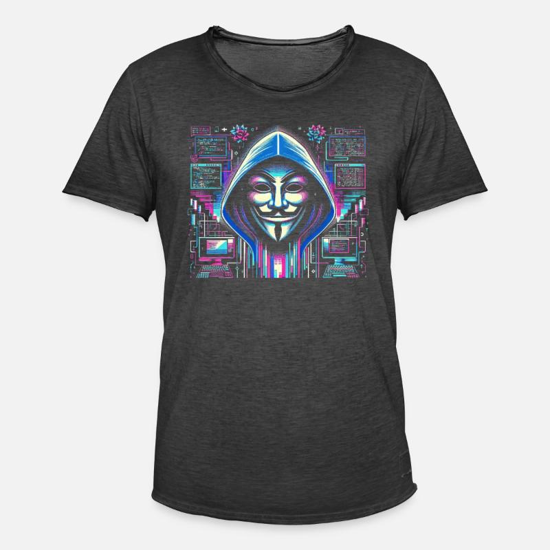 Programmierer Informatiker Hacker - Männer Vintage T-Shirt - Vintage Schwarz