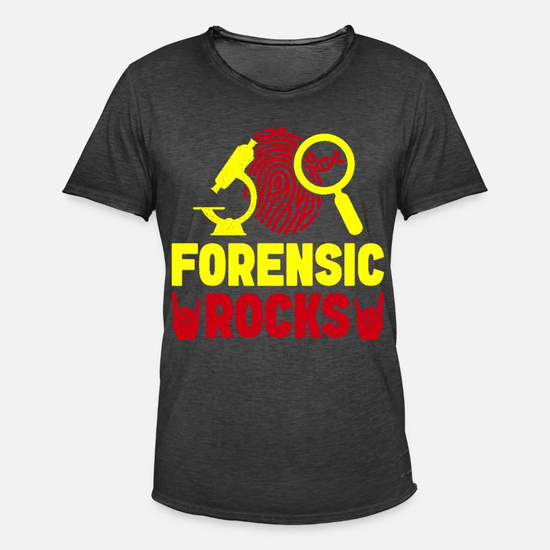 Forensic Science Major Forensic Rocks Forensics - Männer Vintage T-Shirt - Vintage Schwarz