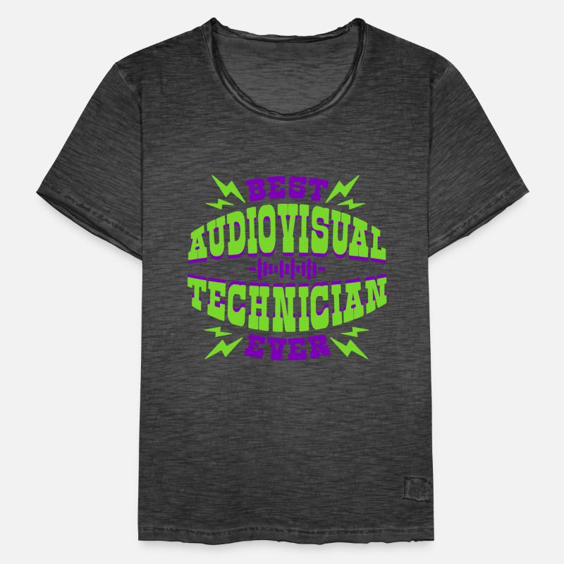 Audiovisueller Techniker AV Tech Männer Vintage T-Shirt