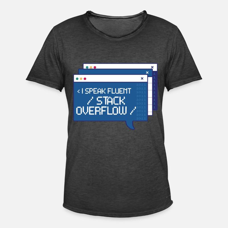 Informatiker Programmierer - Männer Vintage T-Shirt - Vintage Schwarz