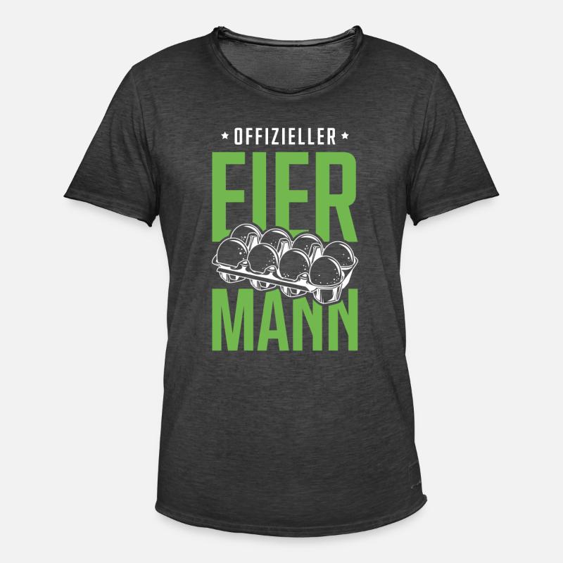 Offizieller Eiermann Eier - Männer Vintage T-Shirt - Vintage Schwarz