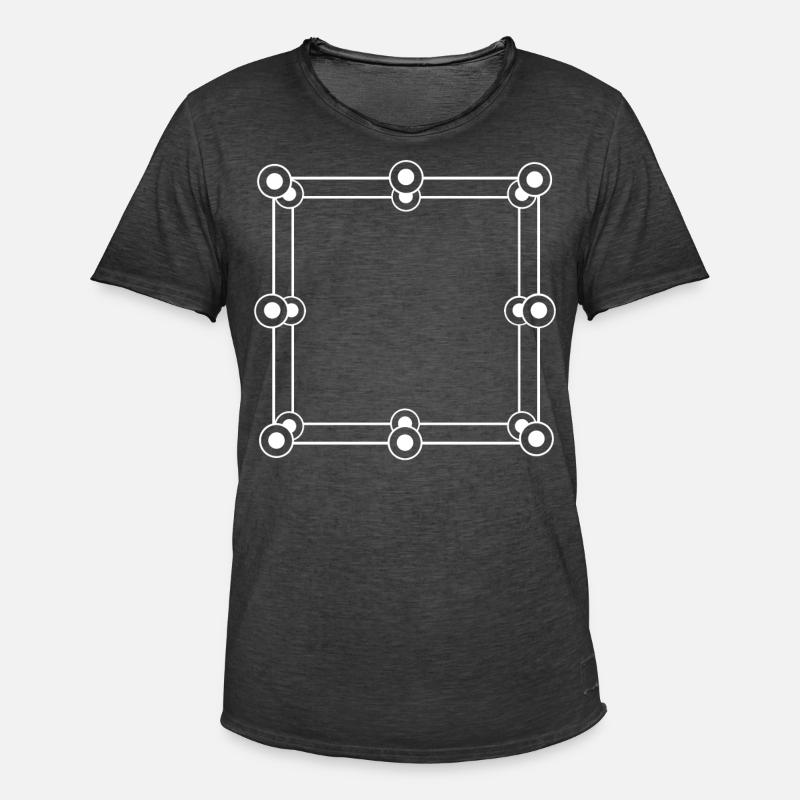 Futuristic frame with circles points - Men's Vintage T-Shirt - washed black