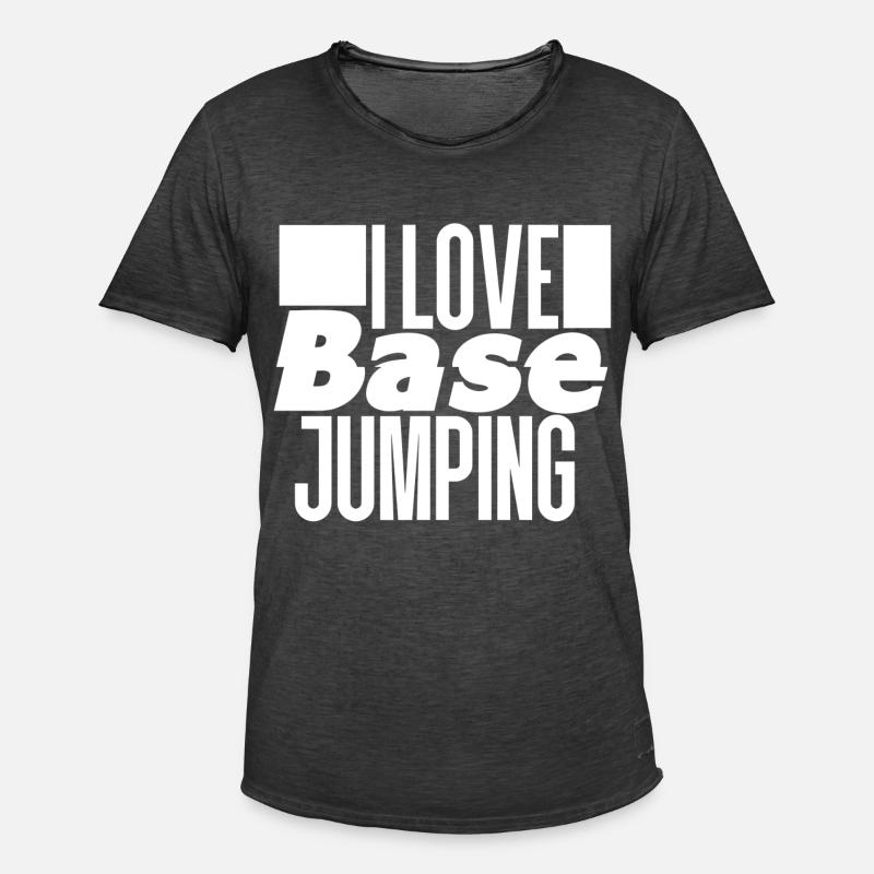Base Jumping - Männer Vintage T-Shirt - Vintage Schwarz