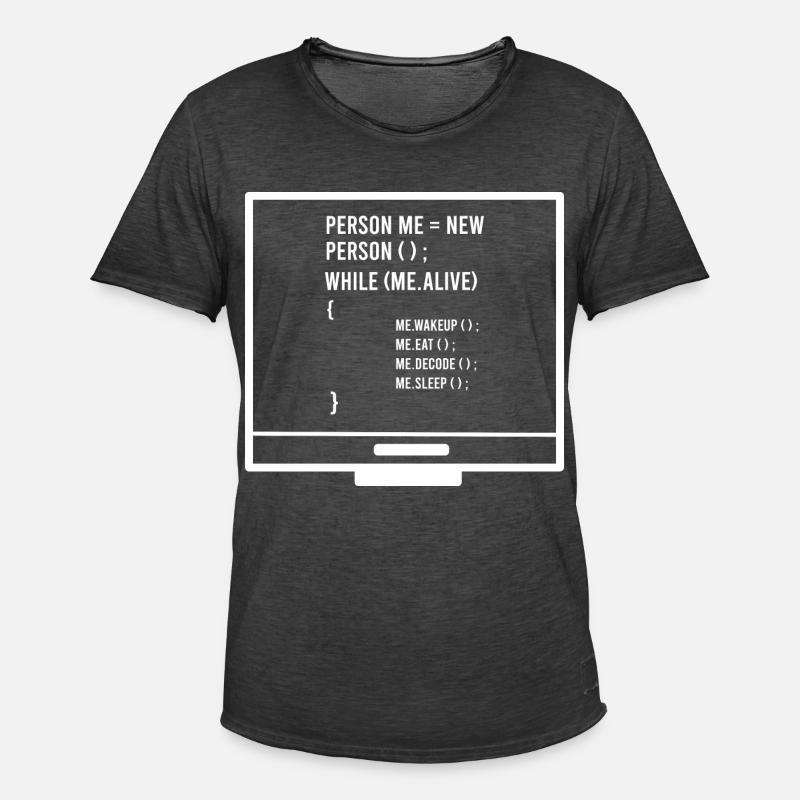 Codierung Programmierung Computerprogrammierer - Männer Vintage T-Shirt - Vintage Schwarz