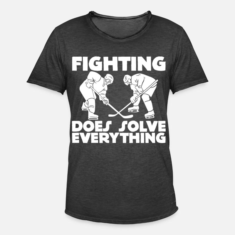 Fighting Does Solve Everything 4 - Männer Vintage T-Shirt - Vintage Schwarz