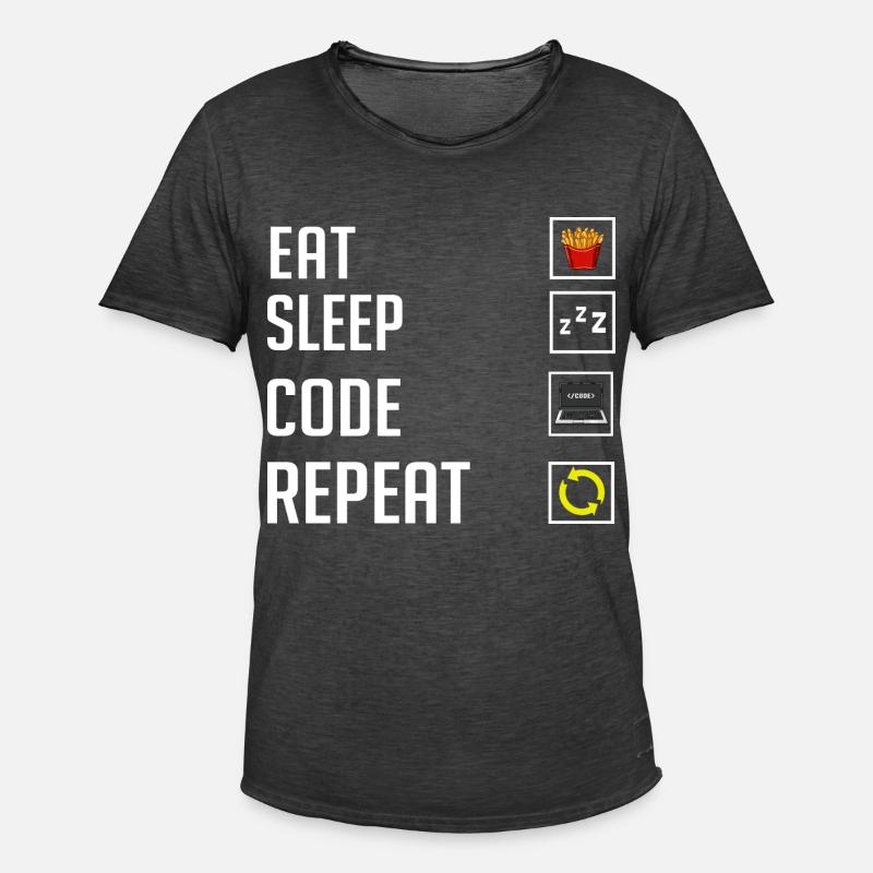 Programmierer Programmieren Computerentwickler Pc - Männer Vintage T-Shirt - Vintage Schwarz