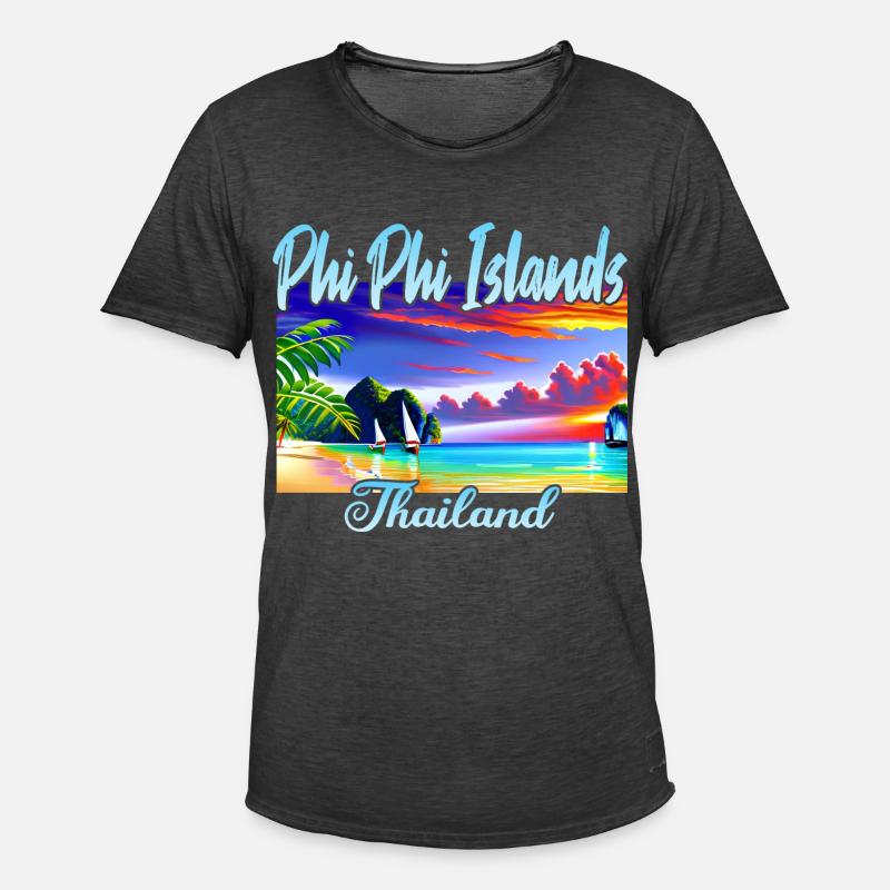 Phi Phi Islands - Männer Vintage T-Shirt - Vintage Schwarz