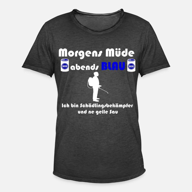 Schädlingsbekämpfer Kammerjäger Geschenk Lustig - Männer Vintage T-Shirt - Vintage Schwarz