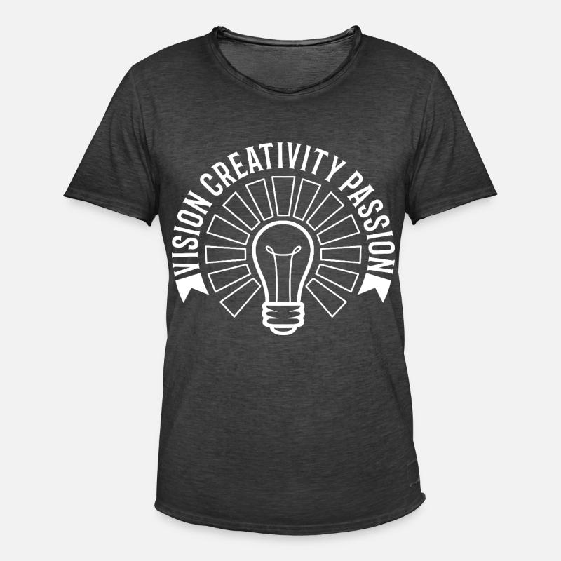 Vision Creativity Passion - Männer Vintage T-Shirt - Vintage Schwarz