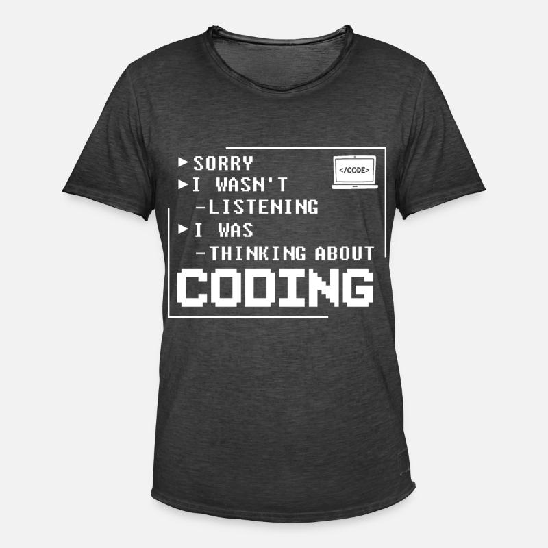 Programmer Programming Computer Developer Pc - Men's Vintage T-Shirt - washed black