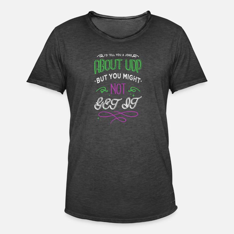 ethical encrypt jokes anonymous hacker - Männer Vintage T-Shirt - Vintage Schwarz