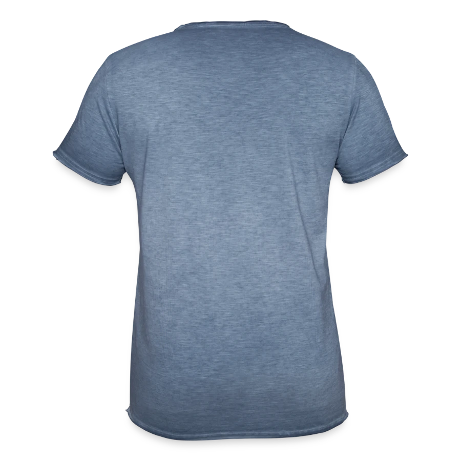 Lauterbrunnen badge on a men's vintage t-shirt, vintage denim, back