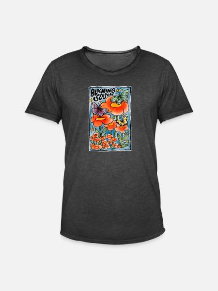 Blütezeit - Männer Vintage T-Shirt - Vintage Schwarz