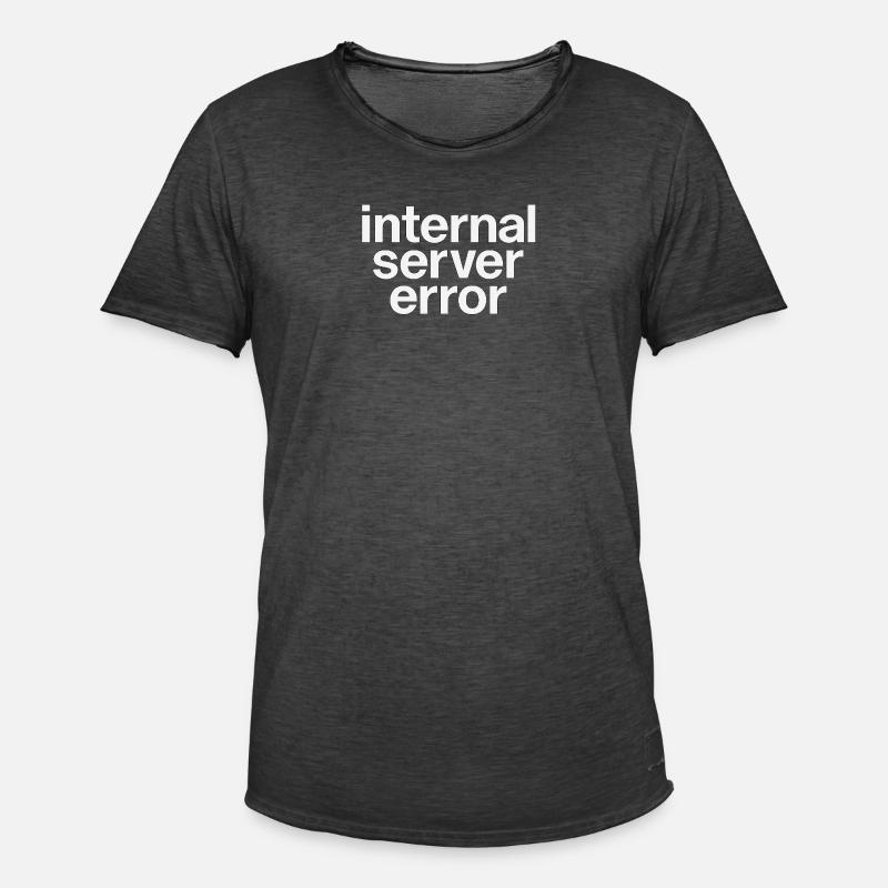 internal server error - Men's Vintage T-Shirt - washed black