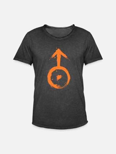 Astronomical symbol uranus - Men's Vintage T-Shirt - washed black