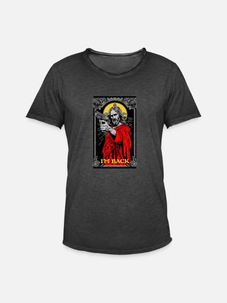 Jesus Auferstehung farbig - Männer Vintage T-Shirt - Vintage Schwarz