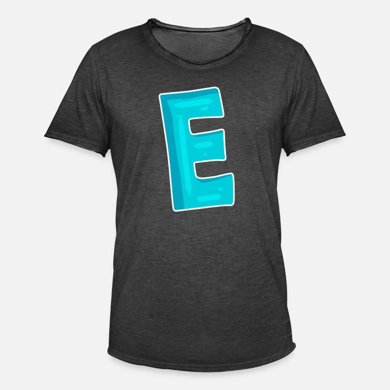 Buchstabe E Anfangsbuchstabe Zeichen - Männer Vintage T-Shirt - Vintage Schwarz