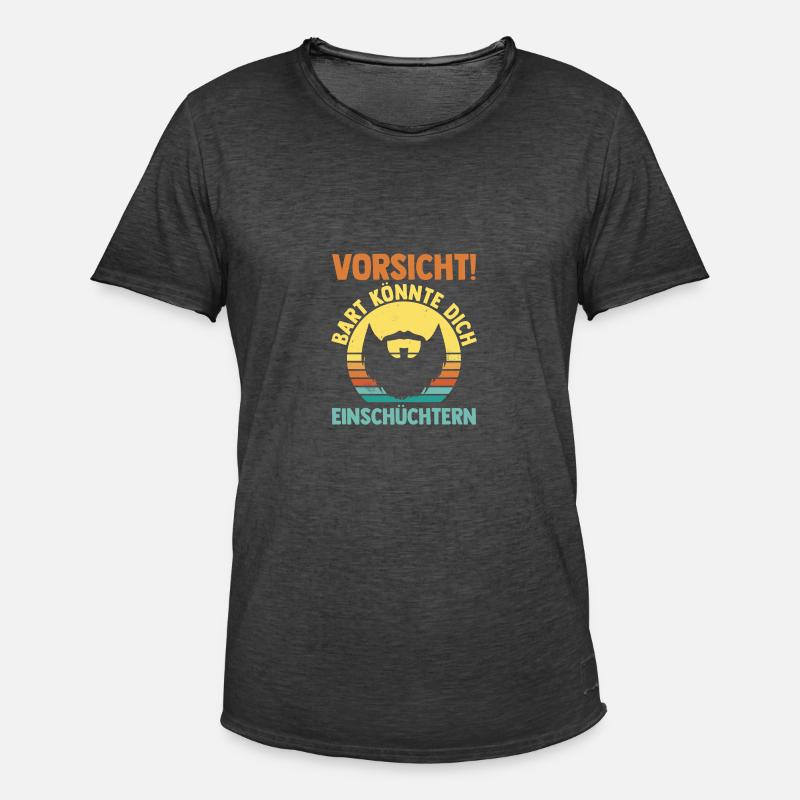 Bärtig Bartträger Bart - Männer Vintage T-Shirt - Vintage Schwarz