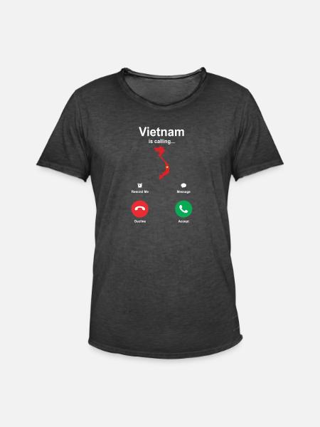 Vietnam - Männer Vintage T-Shirt - Vintage Schwarz