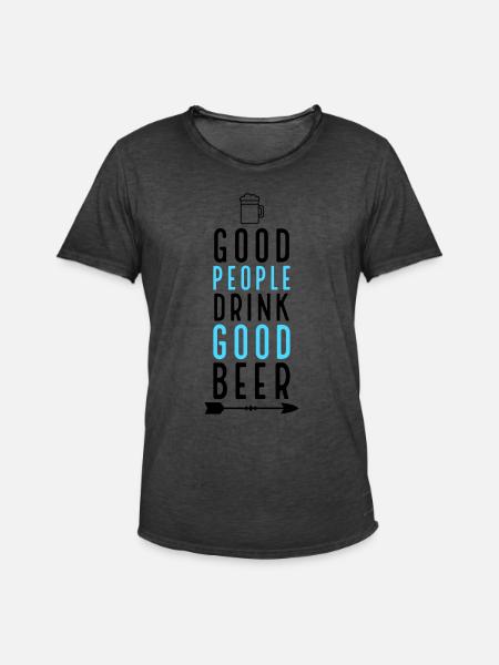 Bière - T-shirt vintage Homme - noir vintage