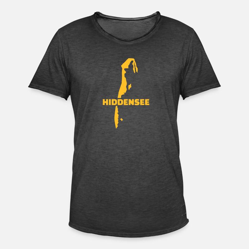 Hiddensee - Männer Vintage T-Shirt - Vintage Schwarz
