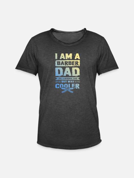 Barber Dad - Männer Vintage T-Shirt - Vintage Schwarz