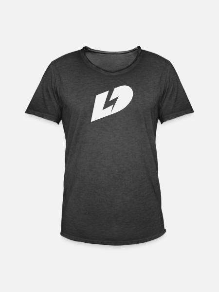Lucys Darling LD FLASH Logoprint - Männer Vintage T-Shirt - Vintage Schwarz