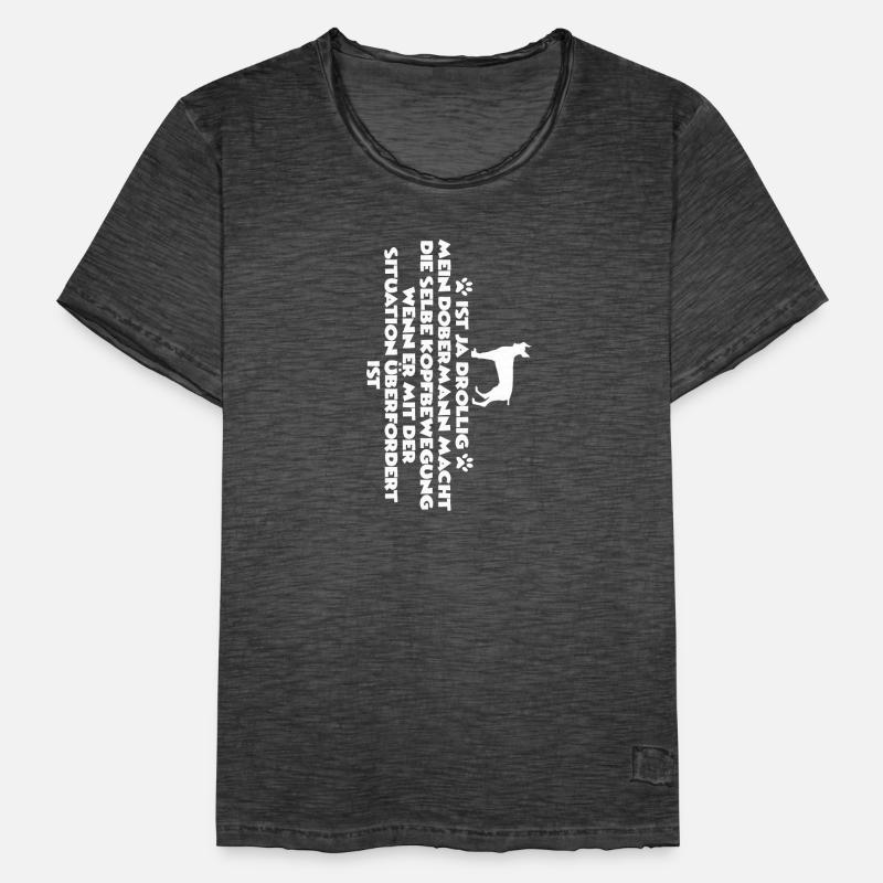 Dobermann Hundehalter Geschenk Dobermann Gassi Männer Vintage T-Shirt