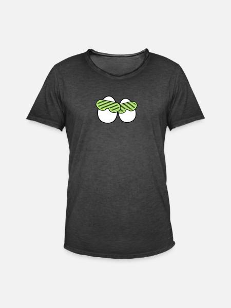 Funky Eggs - T-shirt vintage Homme - noir vintage