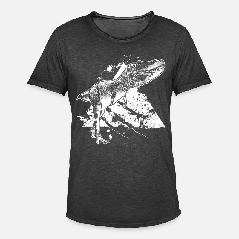 Dinosaurier Jäger der Urzeit Tarbosaurus - Männer Vintage T-Shirt - Vintage Schwarz