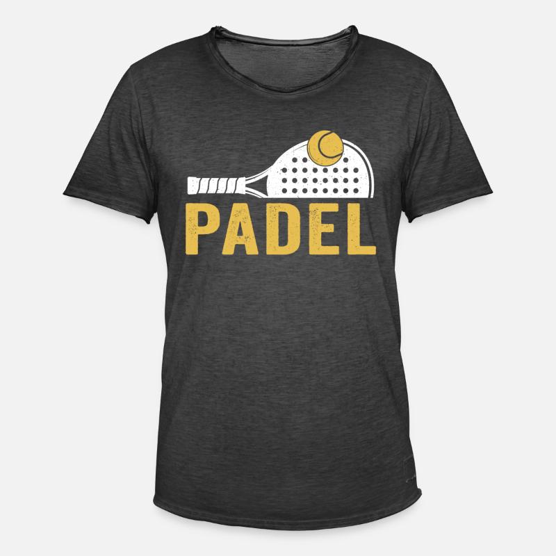 Padel - Männer Vintage T-Shirt - Vintage Schwarz