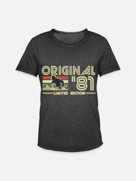 1981 - Men's Vintage T-Shirt - washed black