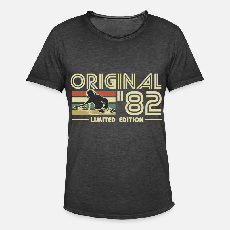 1982 - Männer Vintage T-Shirt - Vintage Schwarz