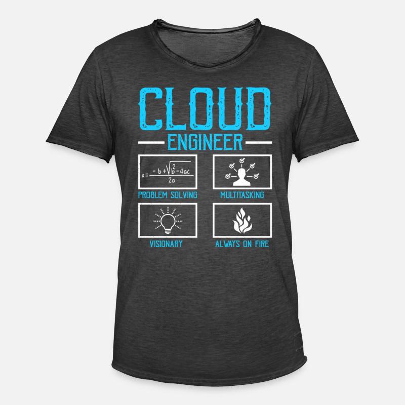 Administrateur Cloud Devops - T-shirt vintage Homme - noir vintage